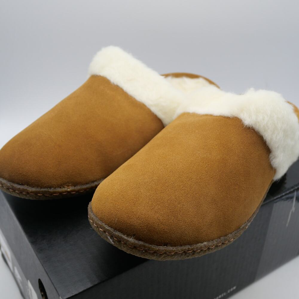 NEW SOREL Nakiska Slide II Women's 12 Suede Lined Slippers Brown Indoor/Outdoor